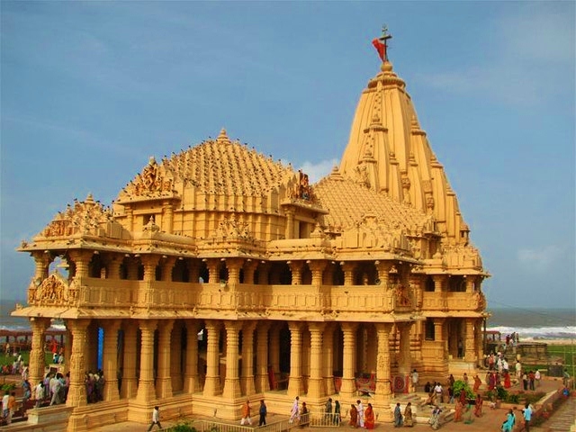 Hindu templom Somnath-ban, amelyet ötször semmisítettek meg. / Forrás: upload.wikimedia.org